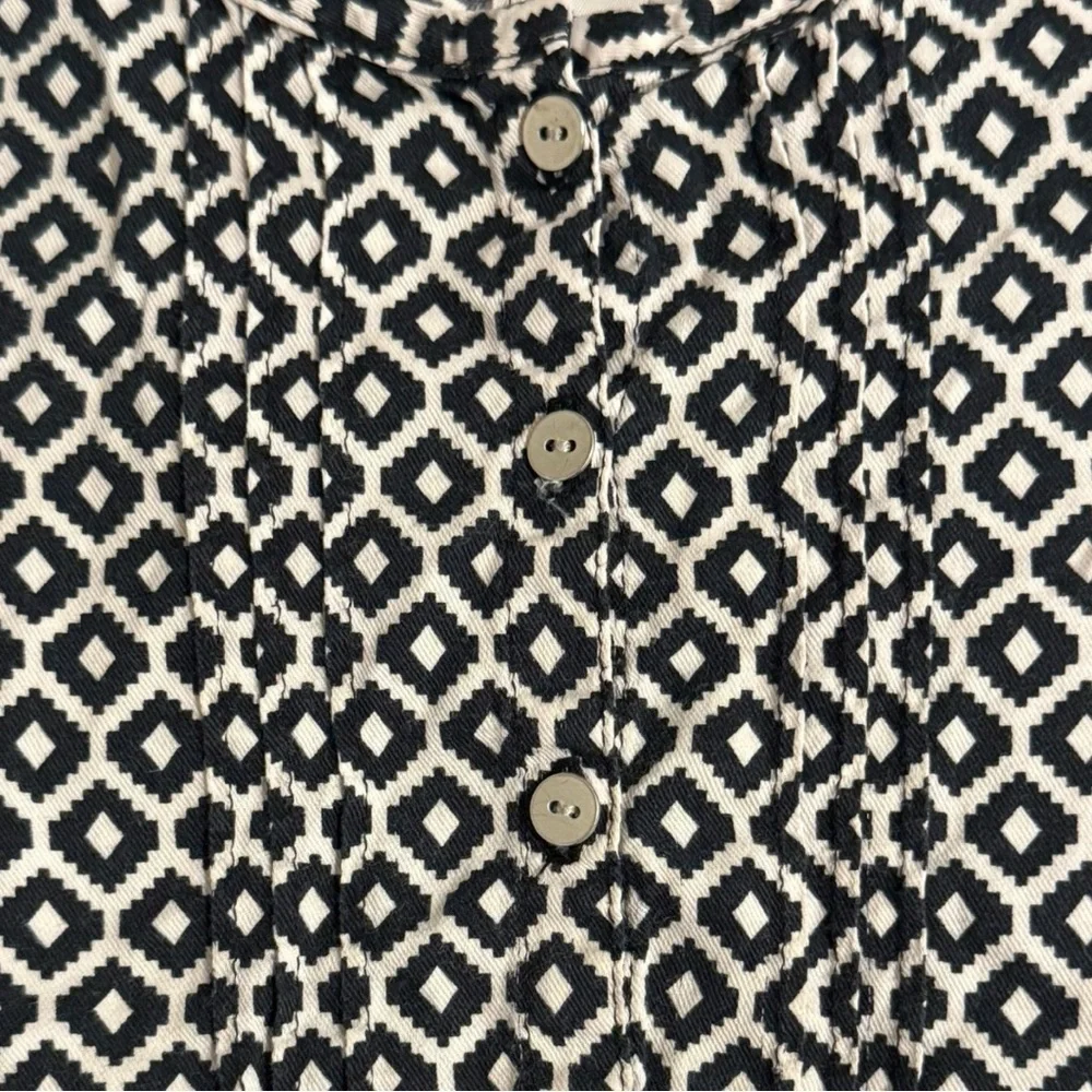 Carter’s Toddler Girl Black White Diamond Print Dress 5T Long Sleeve